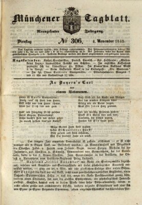 Münchener Tagblatt Dienstag 4. November 1845