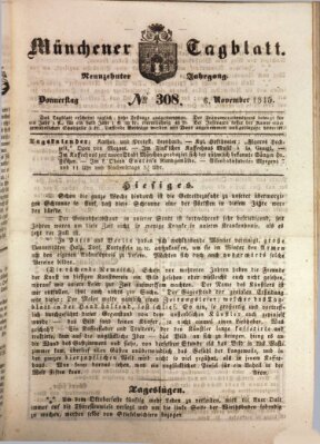 Münchener Tagblatt Donnerstag 6. November 1845