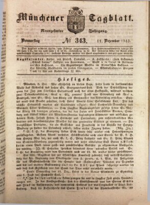 Münchener Tagblatt Donnerstag 11. Dezember 1845