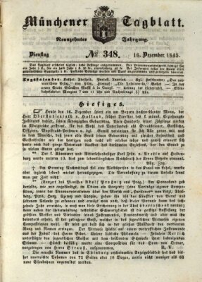 Münchener Tagblatt Dienstag 16. Dezember 1845