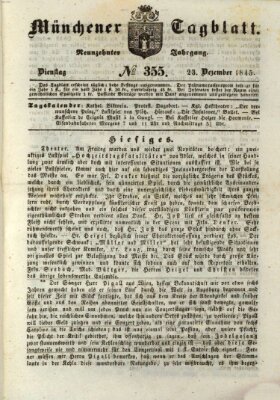 Münchener Tagblatt Dienstag 23. Dezember 1845