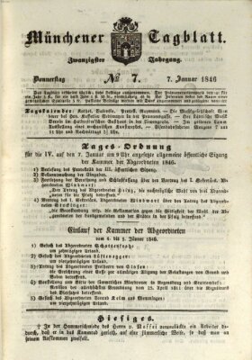 Münchener Tagblatt Mittwoch 7. Januar 1846