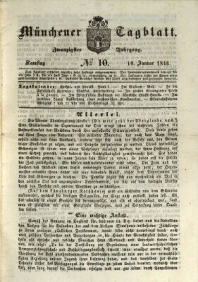 Münchener Tagblatt Samstag 10. Januar 1846