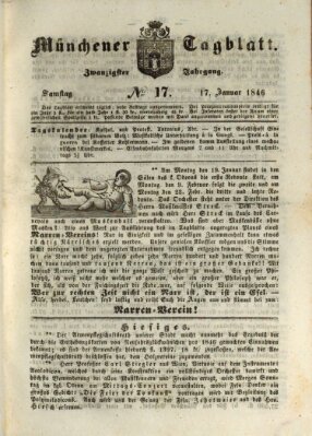 Münchener Tagblatt Samstag 17. Januar 1846