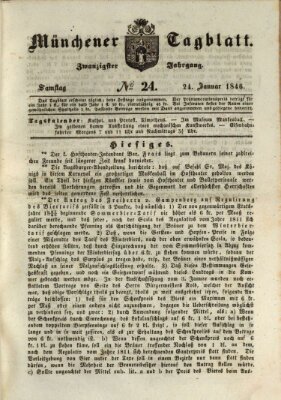 Münchener Tagblatt Samstag 24. Januar 1846