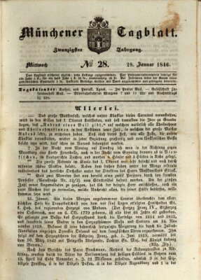 Münchener Tagblatt Mittwoch 28. Januar 1846