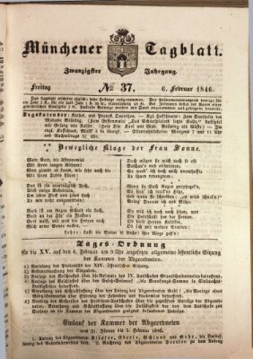 Münchener Tagblatt Freitag 6. Februar 1846