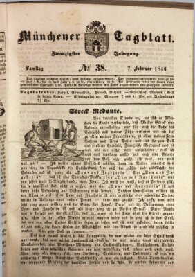 Münchener Tagblatt Samstag 7. Februar 1846