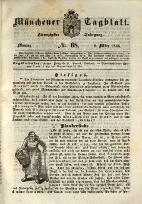 Münchener Tagblatt Montag 9. März 1846