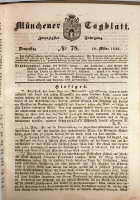 Münchener Tagblatt Donnerstag 19. März 1846