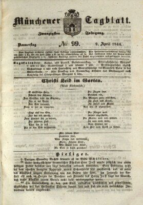 Münchener Tagblatt Donnerstag 9. April 1846