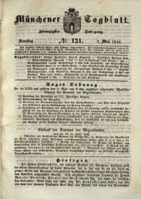 Münchener Tagblatt Samstag 2. Mai 1846