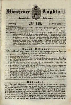 Münchener Tagblatt Samstag 9. Mai 1846