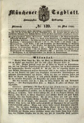 Münchener Tagblatt Mittwoch 20. Mai 1846