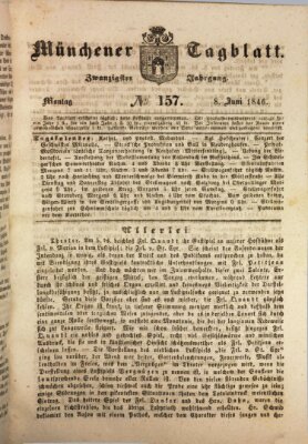 Münchener Tagblatt Montag 8. Juni 1846