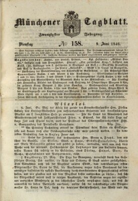 Münchener Tagblatt Dienstag 9. Juni 1846