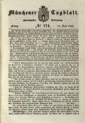 Münchener Tagblatt Freitag 26. Juni 1846