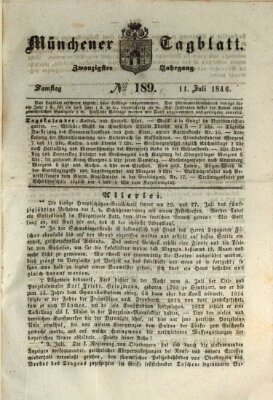 Münchener Tagblatt Samstag 11. Juli 1846