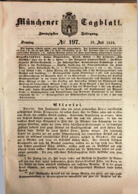 Münchener Tagblatt Sonntag 19. Juli 1846