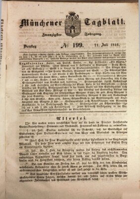 Münchener Tagblatt Dienstag 21. Juli 1846