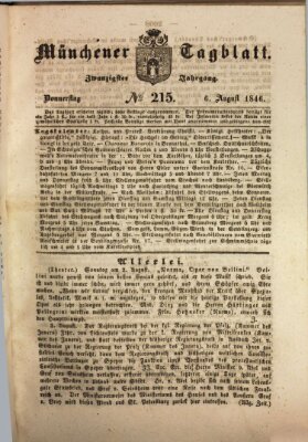 Münchener Tagblatt Donnerstag 6. August 1846