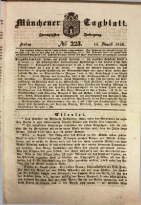 Münchener Tagblatt Freitag 14. August 1846