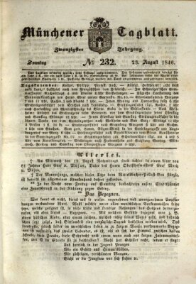 Münchener Tagblatt Sonntag 23. August 1846