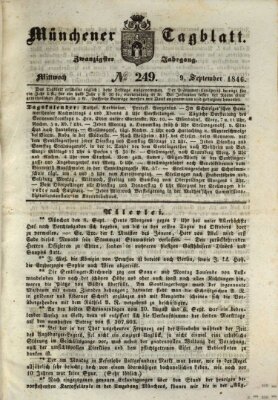 Münchener Tagblatt Mittwoch 9. September 1846