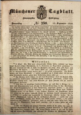 Münchener Tagblatt Donnerstag 10. September 1846