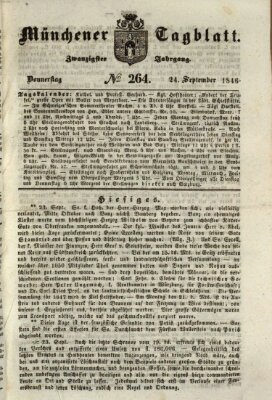 Münchener Tagblatt Donnerstag 24. September 1846