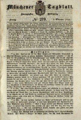 Münchener Tagblatt Freitag 9. Oktober 1846