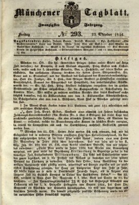 Münchener Tagblatt Freitag 23. Oktober 1846