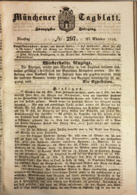 Münchener Tagblatt Dienstag 27. Oktober 1846