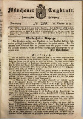 Münchener Tagblatt Donnerstag 29. Oktober 1846