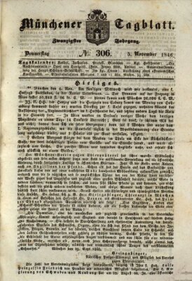 Münchener Tagblatt Donnerstag 5. November 1846