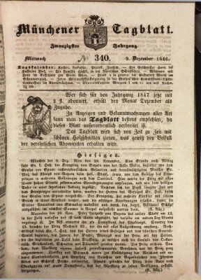 Münchener Tagblatt Mittwoch 9. Dezember 1846