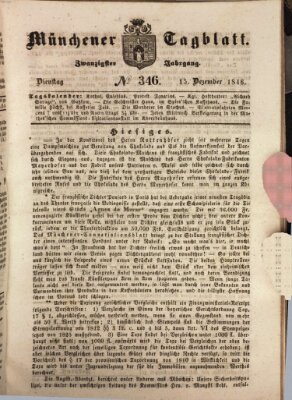 Münchener Tagblatt Dienstag 15. Dezember 1846