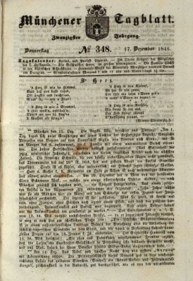 Münchener Tagblatt Donnerstag 17. Dezember 1846