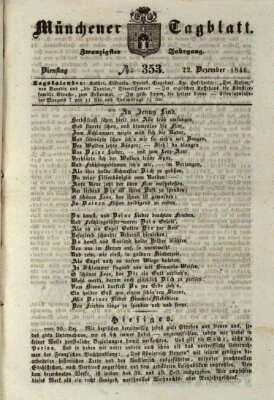 Münchener Tagblatt Dienstag 22. Dezember 1846