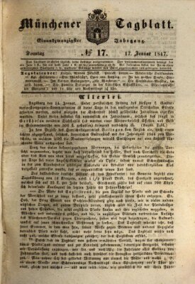 Münchener Tagblatt Sonntag 17. Januar 1847