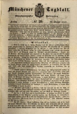 Münchener Tagblatt Freitag 29. Januar 1847