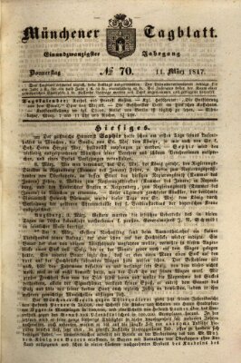 Münchener Tagblatt Donnerstag 11. März 1847