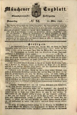 Münchener Tagblatt Donnerstag 25. März 1847