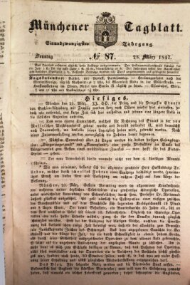 Münchener Tagblatt Sonntag 28. März 1847