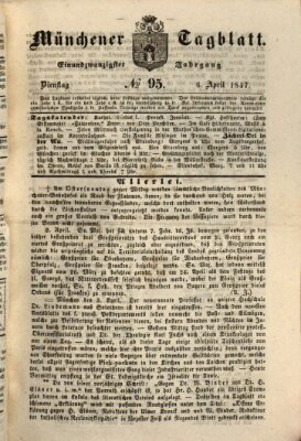 Münchener Tagblatt Dienstag 6. April 1847