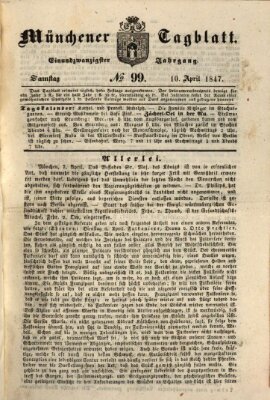 Münchener Tagblatt Samstag 10. April 1847