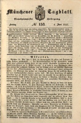 Münchener Tagblatt Freitag 4. Juni 1847