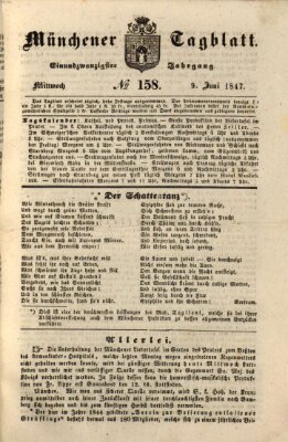 Münchener Tagblatt Mittwoch 9. Juni 1847