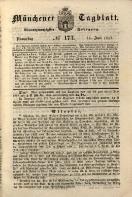 Münchener Tagblatt Donnerstag 24. Juni 1847