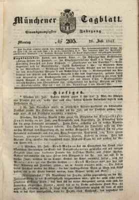 Münchener Tagblatt Montag 26. Juli 1847